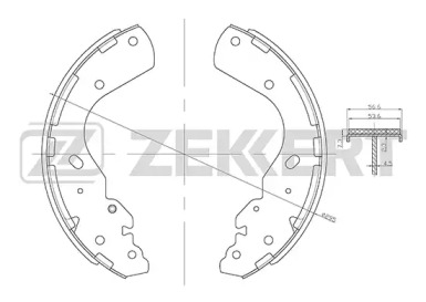 Комлект тормозных накладок (ZEKKERT: BK-4184)