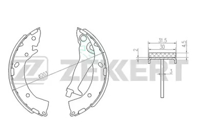 Комлект тормозных накладок (ZEKKERT: BK-4236)