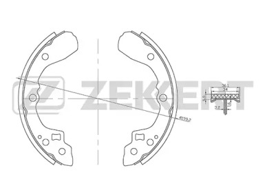 Комлект тормозных накладок (ZEKKERT: BK-4250)