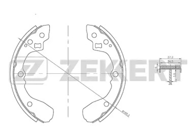 Комлект тормозных накладок (ZEKKERT: BK-4251)