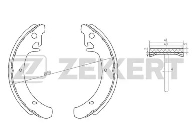 Комлект тормозных накладок (ZEKKERT: BK-4261)