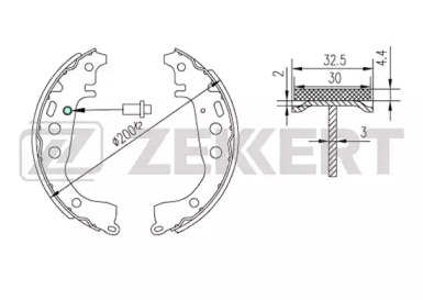 Комлект тормозных накладок (ZEKKERT: BK-4436)