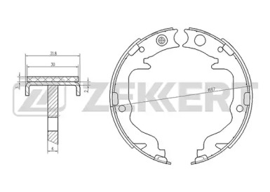 Комлект тормозных накладок (ZEKKERT: BK-4438)