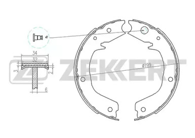 Комлект тормозных накладок (ZEKKERT: BK-4439)