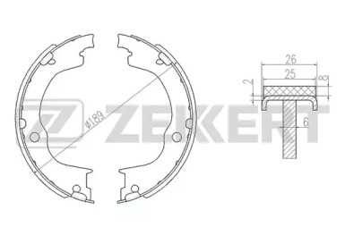 Комлект тормозных накладок (ZEKKERT: BK-4441)