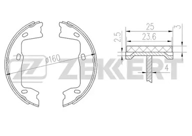 Комлект тормозных накладок (ZEKKERT: BK-4449)