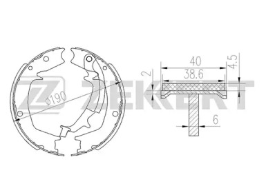 Комлект тормозных накладок (ZEKKERT: BK-4451)