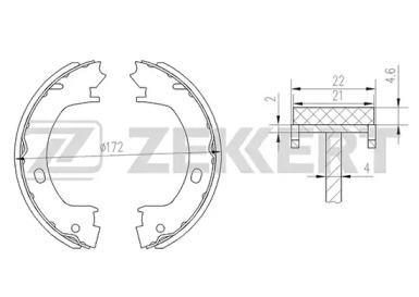 Комлект тормозных накладок (ZEKKERT: BK-4452)