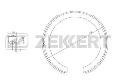 Комлект тормозных накладок (ZEKKERT: BK-4456)