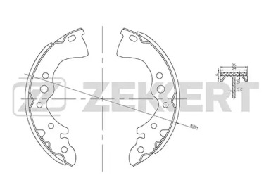 Комлект тормозных накладок (ZEKKERT: BK-4458)