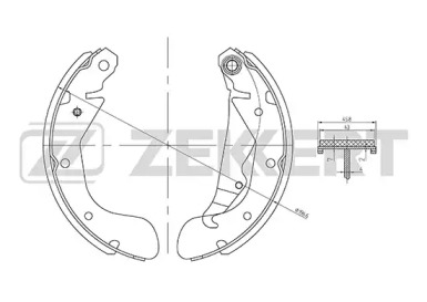 Комлект тормозных накладок (ZEKKERT: BK-4459)