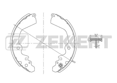 Комлект тормозных накладок (ZEKKERT: BK-4466)