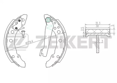 Комлект тормозных накладок (ZEKKERT: BK-4471)