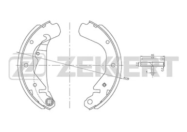 Комлект тормозных накладок (ZEKKERT: BK-4472)