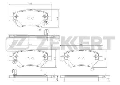 Комплект тормозных колодок (ZEKKERT: BS-1001)