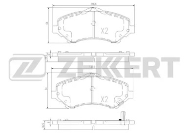 Комплект тормозных колодок (ZEKKERT: BS-1008)