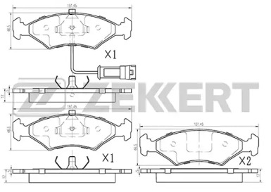 Комплект тормозных колодок (ZEKKERT: BS-1010)