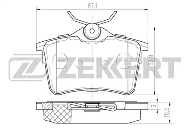 Комплект тормозных колодок (ZEKKERT: BS-1012)