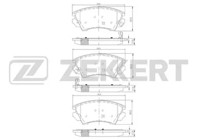 Комплект тормозных колодок (ZEKKERT: BS-1013)