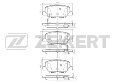 Комплект тормозных колодок (ZEKKERT: BS-1014)