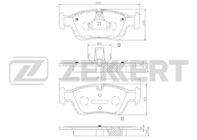 Комплект тормозных колодок (ZEKKERT: BS-1016)