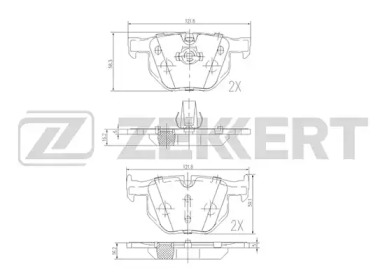 Комплект тормозных колодок (ZEKKERT: BS-1017)