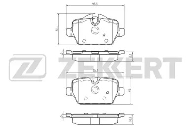 Комплект тормозных колодок (ZEKKERT: BS-1018)