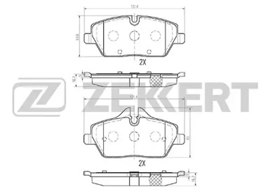 Комплект тормозных колодок (ZEKKERT: BS-1019)