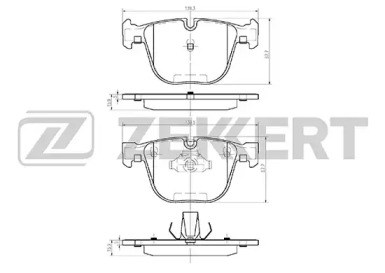 Комплект тормозных колодок (ZEKKERT: BS-1021)