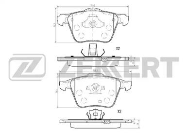 Комплект тормозных колодок (ZEKKERT: BS-1022)