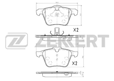 Комплект тормозных колодок (ZEKKERT: BS-1031)