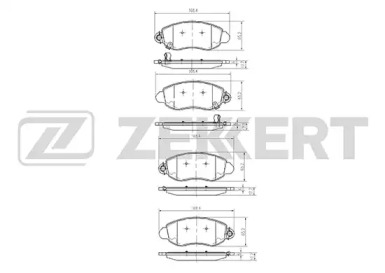 Комплект тормозных колодок (ZEKKERT: BS-1033)