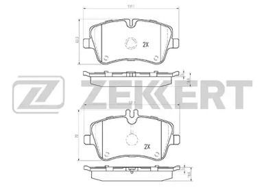 Комплект тормозных колодок (ZEKKERT: BS-1041)