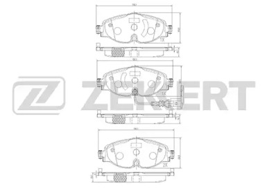 Комплект тормозных колодок (ZEKKERT: BS-1047)