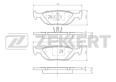 Комплект тормозных колодок (ZEKKERT: BS-1050)