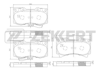 Комплект тормозных колодок (ZEKKERT: BS-1051)