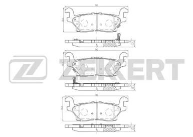 Комплект тормозных колодок (ZEKKERT: BS-1052)