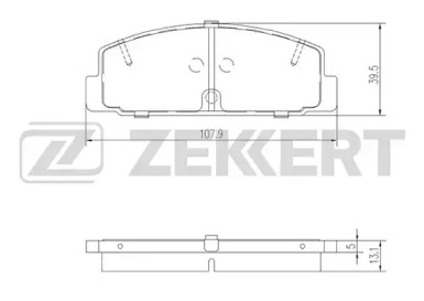 Комплект тормозных колодок (ZEKKERT: BS-1100)