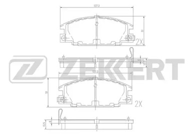 Комплект тормозных колодок (ZEKKERT: BS-1101)