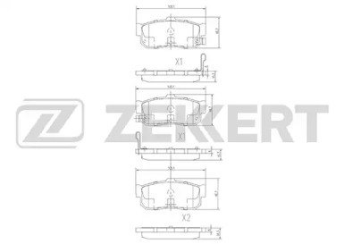 Комплект тормозных колодок (ZEKKERT: BS-1104)