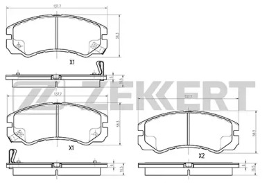 Комплект тормозных колодок (ZEKKERT: BS-1111)