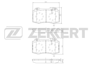 Комплект тормозных колодок (ZEKKERT: BS-1121)