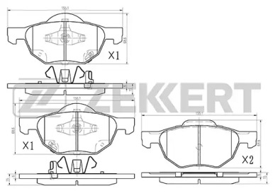 Комплект тормозных колодок (ZEKKERT: BS-1125)