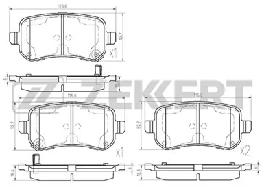 Комплект тормозных колодок (ZEKKERT: BS-1126)