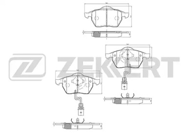 Комплект тормозных колодок (ZEKKERT: BS-1131)