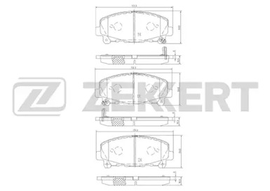 Комплект тормозных колодок (ZEKKERT: BS-1134)