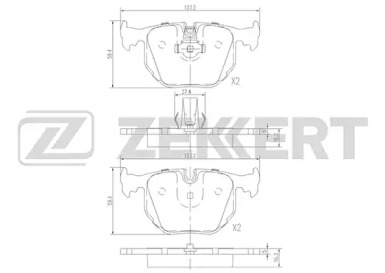 Комплект тормозных колодок (ZEKKERT: BS-1137)