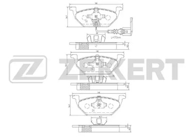 Комплект тормозных колодок (ZEKKERT: BS-1138)