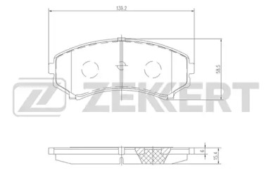 Комплект тормозных колодок (ZEKKERT: BS-1140)