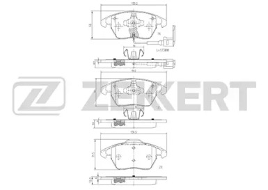 Комплект тормозных колодок (ZEKKERT: BS-1141)